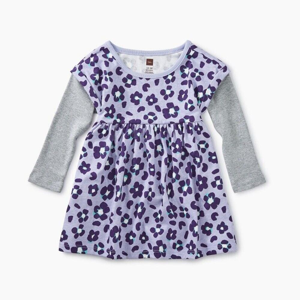 NWT 3/6month Tea Collection Layered Sleeve Baby Dress